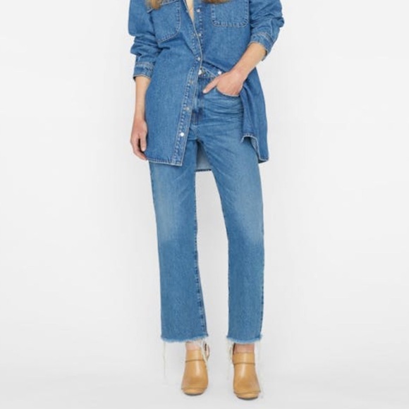 ❌SOLD❌Frame Denim Blue Le Jane Crop Jeans 27 - Picture 1 of 10